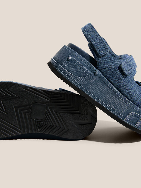 Женские сандалии из денима TENDANCE, Артикул LT24078-51, серовато-синий | 4468059. Ракурс 3
