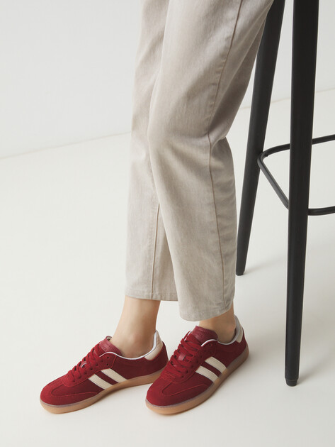 Женские кеды TENDANCE, Артикул FP-YL-24848, вишневый | 4471152. Ракурс 2