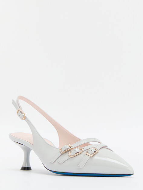 Женские туфли с открытой пяткой (слингбэк) LORIBLU, Артикул WSSC51, серый | 4479036. Ракурс 3