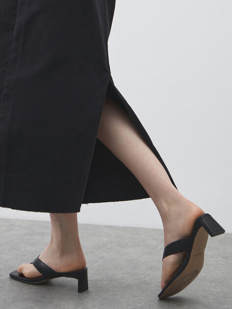 Юбка из денима MAISON DAVID, Артикул ZH-24-06, черный | 4481116. Ракурс 3