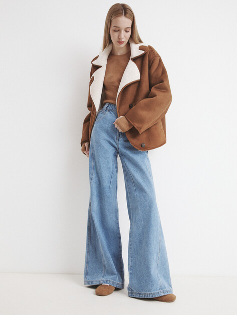 Женские джинсы клеш MAISON DAVID, Артикул ZHG1-5, голубой | 4481431. Ракурс 5