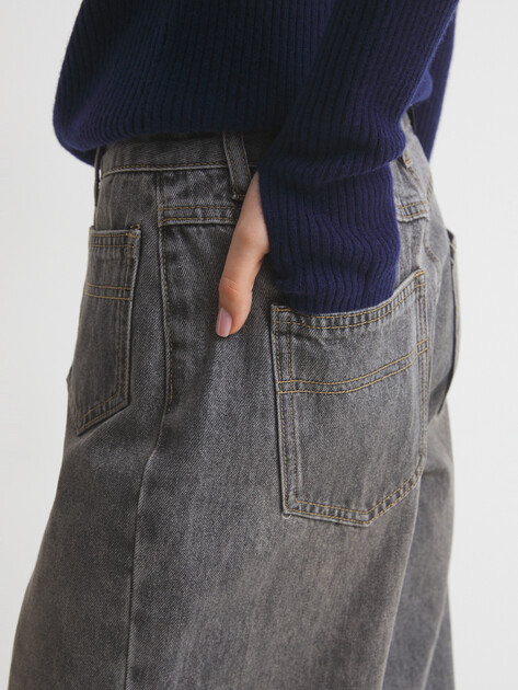 Женские широкие джинсы MAISON DAVID, Артикул ZH-23, серый | 4481482. Ракурс 3