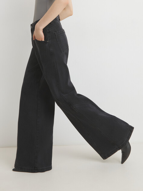 Женские джинсы клеш MAISON DAVID, Артикул ZHG1-5, темно-серый | 4482518. Ракурс 6