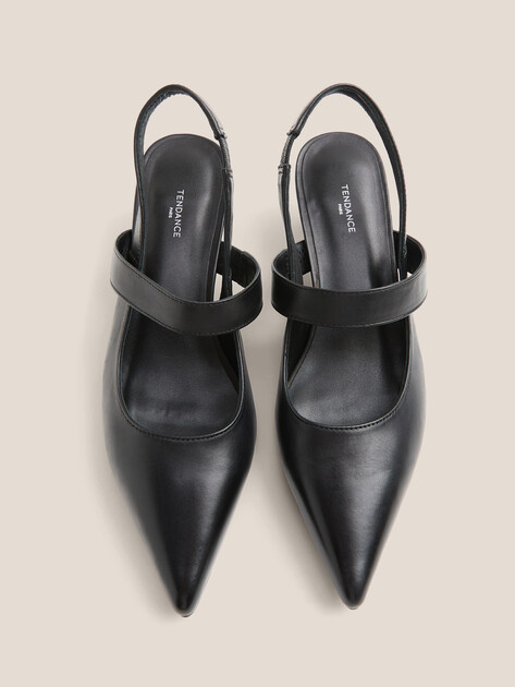 Женские туфли с открытой пяткой (слингбэк) TENDANCE, Артикул GLC7721-01, черный | 4483778. Ракурс 4