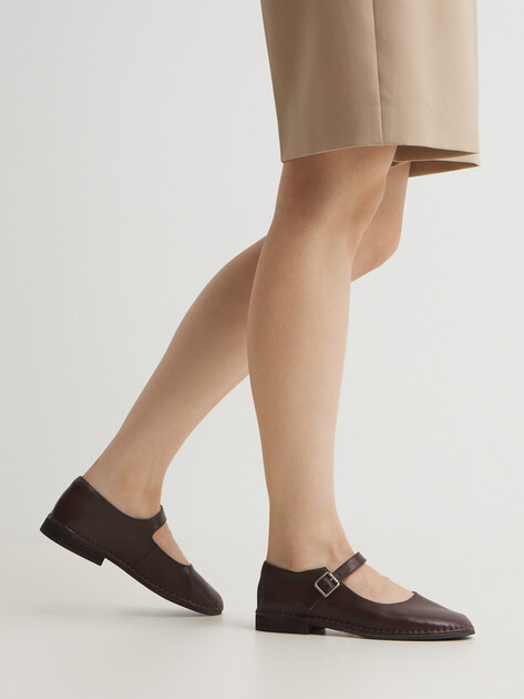 Балетки мэри-джейн TENDANCE, Артикул GLC8050-01, темно-коричневый | 4484674. Ракурс 2