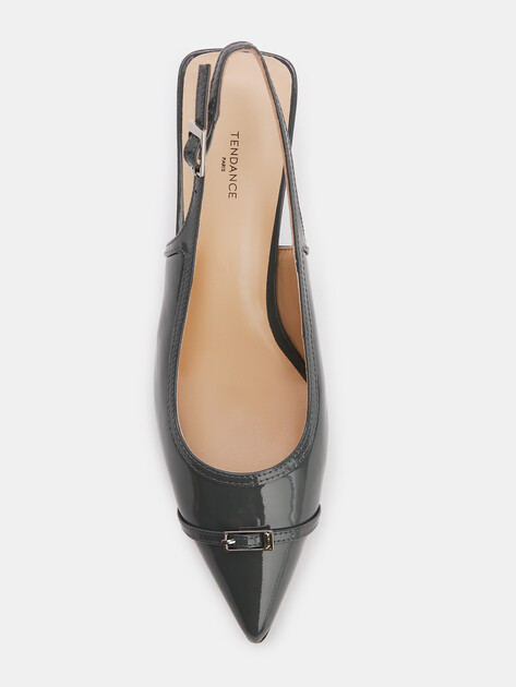 Женские туфли с открытой пяткой (слингбэк) TENDANCE, Артикул GLC7578K-02, темно-серый | 4484860. Ракурс 5