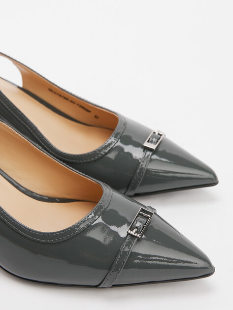 Женские туфли с открытой пяткой (слингбэк) TENDANCE, Артикул GLC7578K-02, темно-серый | 4484860. Ракурс 6