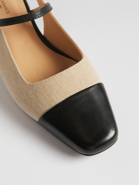 Женские туфли с открытой пяткой из денима TENDANCE, Артикул GLC7592-04, бежевый | 4484956. Ракурс 6