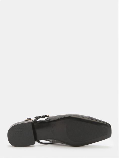 Женские туфли с открытой пяткой из денима TENDANCE, Артикул GLC7592-04, темно-серый | 4484963. Ракурс 4