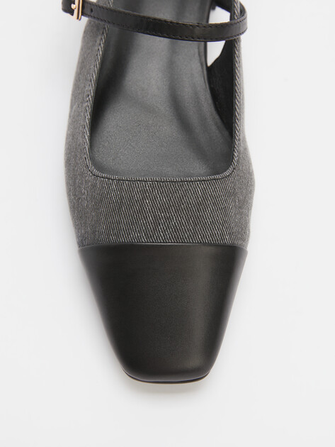 Женские туфли с открытой пяткой из денима TENDANCE, Артикул GLC7592-04, темно-серый | 4484963. Ракурс 6