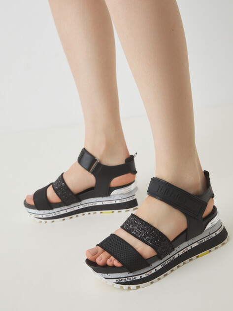 Женские сандалии LIU∙JO LIU JO MAXI WONDER 07, Артикул BA5137, черный | 4487203. Ракурс 2