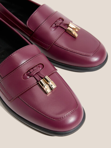 Женские лоферы FURLA FURLA GOCCIA, Артикул YJ80GCC, фиолетово-бордовый | 4488057. Ракурс 3