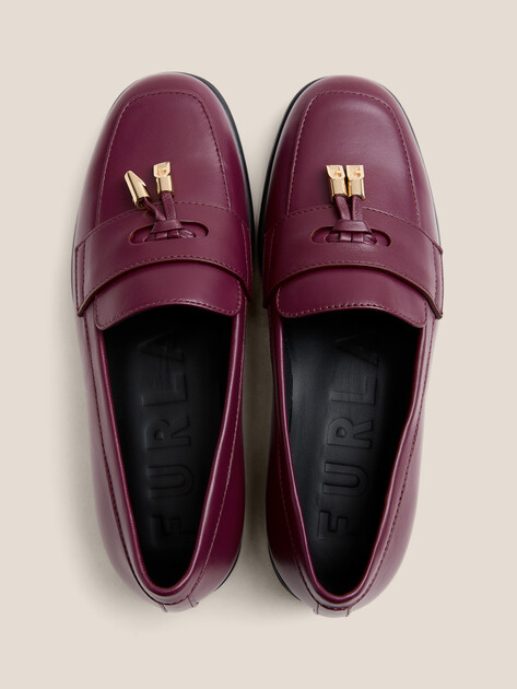 Женские лоферы FURLA FURLA GOCCIA, Артикул YJ80GCC, фиолетово-бордовый | 4488057. Ракурс 4