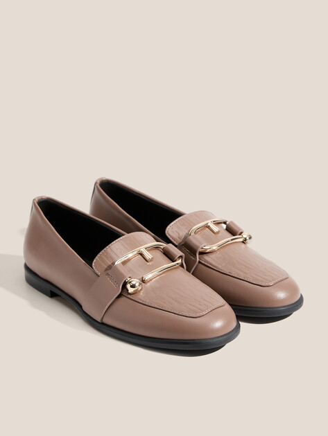Женские лоферы FURLA NUVOLA, Артикул YJ93FNU, бежево-коричневый | 4488097. Ракурс 2