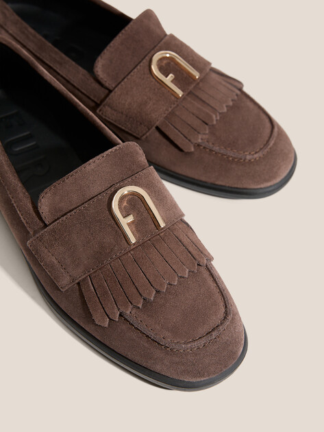 Женские лоферы FURLA CHIC, Артикул YJ74HIC, пыльно-коричневый | 4488547. Ракурс 3