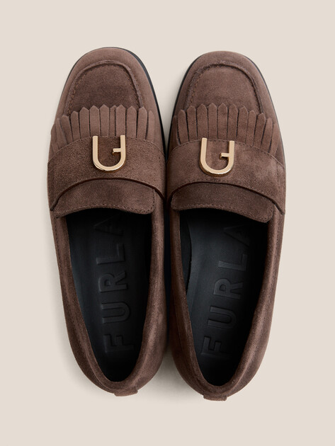 Женские лоферы FURLA CHIC, Артикул YJ74HIC, пыльно-коричневый | 4488547. Ракурс 4