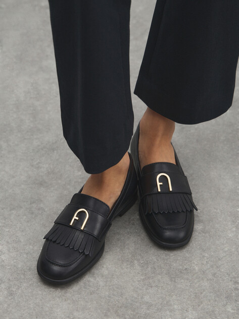 Женские лоферы FURLA CHIC, Артикул YJ74HIC, черный | 4488589. Ракурс 6