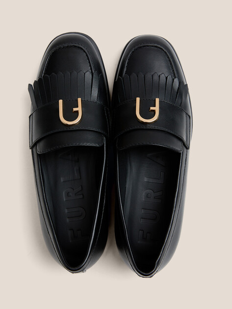 Женские лоферы FURLA CHIC, Артикул YJ74HIC, черный | 4488589. Ракурс 4