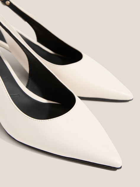 Женские туфли с открытой пяткой (слинг-бэк) FURLA SFERA, Артикул YJ07SFE, молочно-белый | 4488603. Ракурс 3