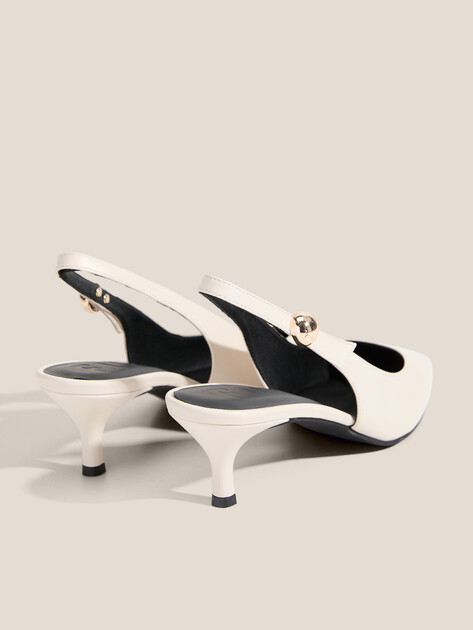 Женские туфли с открытой пяткой (слинг-бэк) FURLA SFERA, Артикул YJ07SFE, молочно-белый | 4488603. Ракурс 5