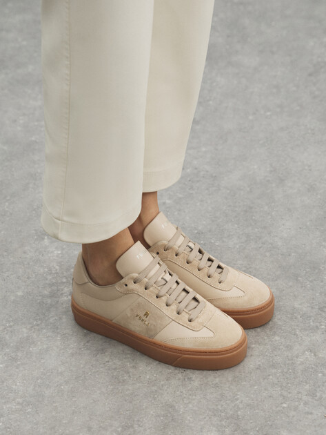 Женские кеды FURLA FURLA ENJOY, Артикул YI79ENJ, светло-бежевый | 4488642. Ракурс 6