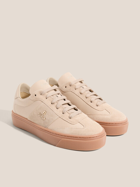 Женские кеды FURLA FURLA ENJOY, Артикул YI79ENJ, светло-бежевый | 4488642. Ракурс 2