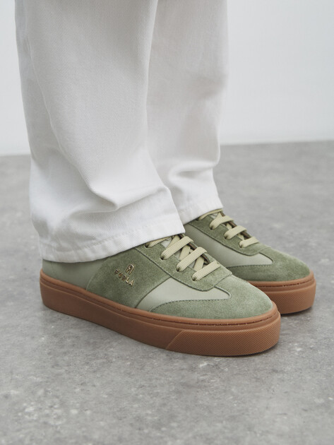 Женские кеды FURLA FURLA ENJOY, Артикул YI79ENJ, бежево-зеленый | 4488650. Ракурс 6