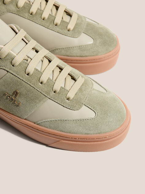 Женские кеды FURLA FURLA ENJOY, Артикул YI79ENJ, бежево-зеленый | 4488650. Ракурс 3