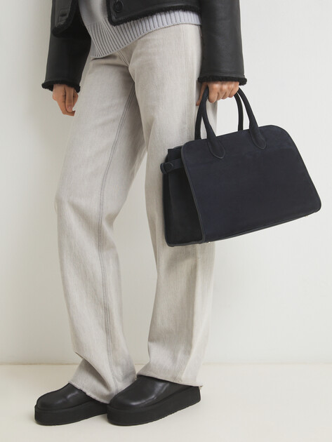 Женский тоут CALZETTI, Артикул ASHLEY MEDIUM, черно-синий | 4488861. Ракурс 2