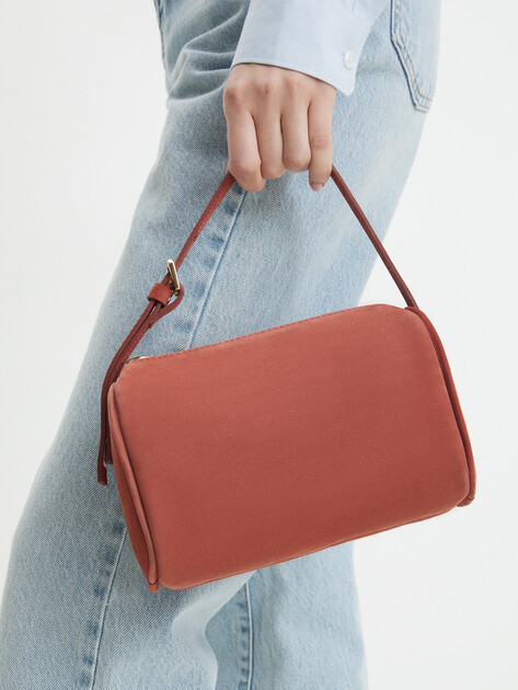 Женская сумка  MAISON DAVID, Артикул MARY MINI, коричнево-красный | 4489233. Ракурс 2