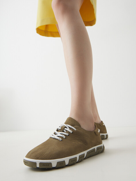 Женские кеды TENDANCE, Артикул HC2413-1, хаки | 4489497. Ракурс 2