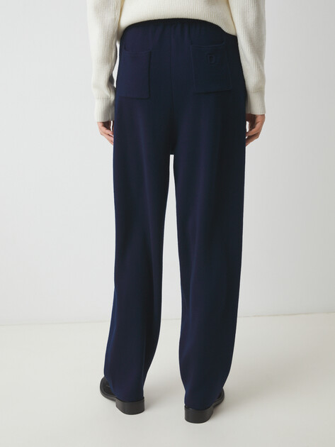 Женские прямые брюки MAISON DAVID, Артикул MLY24-108, темно-синий | 4489771. Ракурс 4