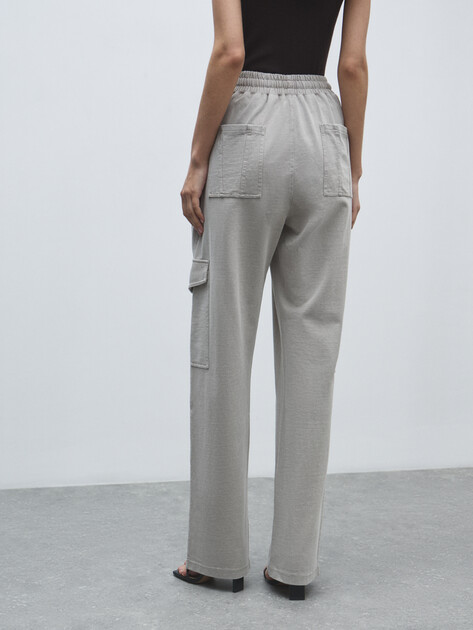 Женские брюки карго MAISON DAVID, Артикул MLY24-112-2W, бежевато-серый | 4491892. Ракурс 4