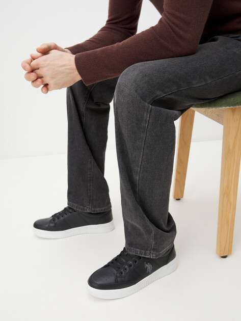 Мужские кеды U.S.POLO ASSN. VASILY LT GLB 4PR, Артикул 101740730, черный | 4497685. Ракурс 7