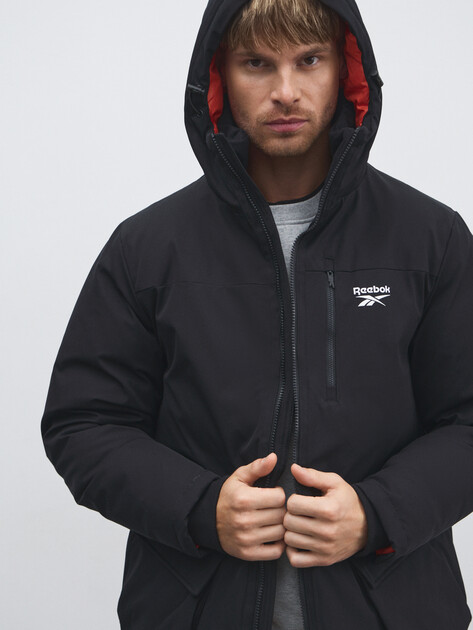 Мужской пуховик REEBOK Cheks Down Parka, Артикул CN 10280, черный | 4498962. Ракурс 5