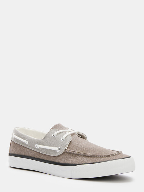 Мужские топсайдеры TENDANCE, Артикул AQ-JPL-01, серо-коричневый | 4499370. Ракурс 3