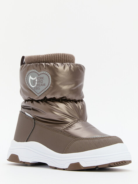 Детские дутики КОТОФЕЙ, Артикул 464933-41, темно-коричневый | 4499612. Ракурс 2