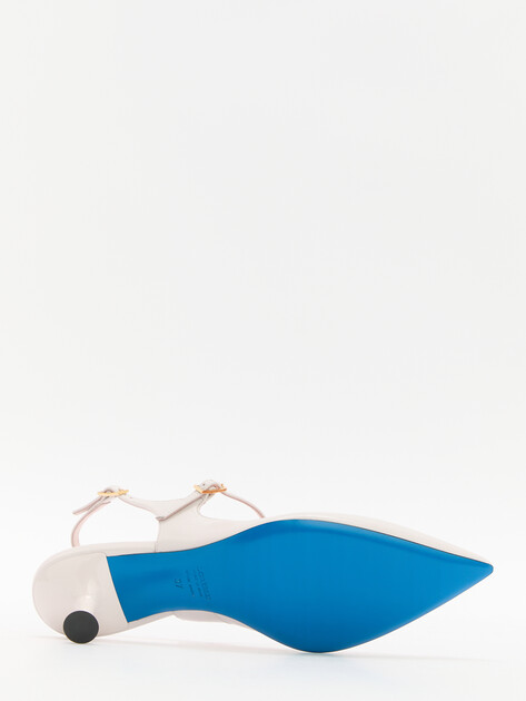 Женские туфли с открытой пяткой (слингбэк) LORIBLU, Артикул WSSA64, молочно-белый | 4504134. Ракурс 4