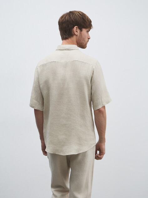 Мужская рубашка MAISON DAVID, Артикул 2024-602, светло-бежевый | 4506335. Ракурс 4