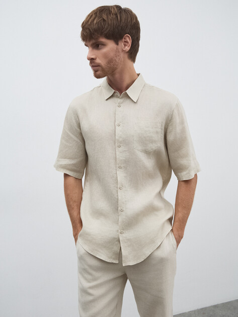 Мужская рубашка MAISON DAVID, Артикул 2024-602, светло-бежевый | 4506335. Ракурс 5