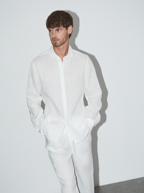 Мужская рубашка MAISON DAVID, Артикул 2024-541, белый | 4506399. Ракурс 5