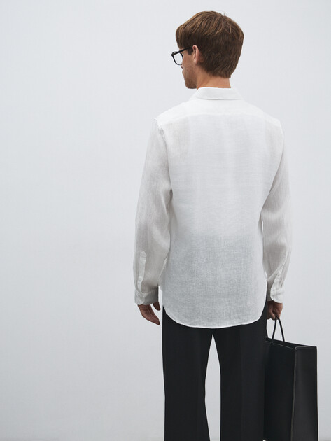 Мужская рубашка MAISON DAVID, Артикул 2024-541, молочно-белый | 4506406. Ракурс 4 Мужская рубашка MAISON DAVID, Артикул 2024-541, молочно-белый | 4506406. Ракурс 4