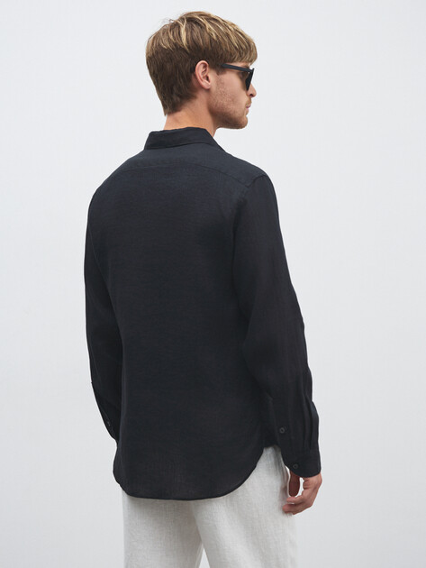 Мужская рубашка MAISON DAVID, Артикул 2024-541, черный | 4506413. Ракурс 4