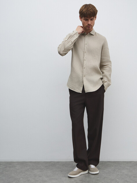 Мужская рубашка MAISON DAVID, Артикул 2024-541, льняной | 4506434. Ракурс 2 Мужская рубашка MAISON DAVID, Артикул 2024-541, льняной | 4506434. Ракурс 2