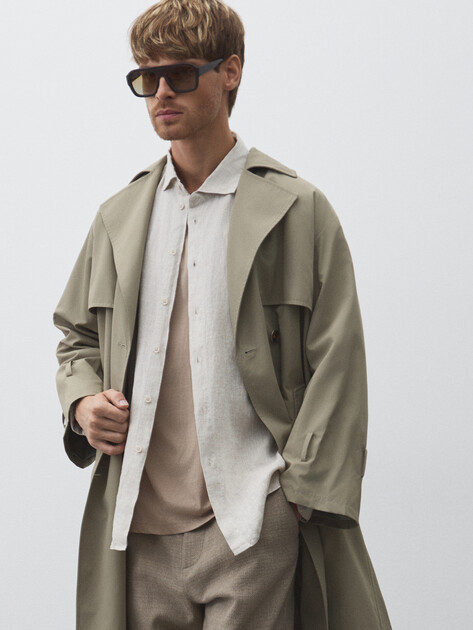 Мужская рубашка MAISON DAVID, Артикул 2024-541, пыльно-бежевый | 4506448. Ракурс 5