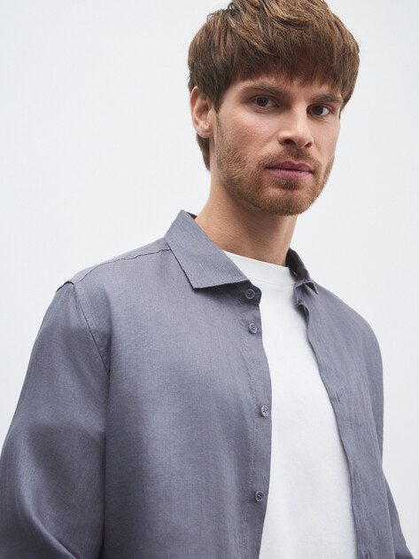 Мужская рубашка MAISON DAVID, Артикул 2024-541, серый | 4506476. Ракурс 3