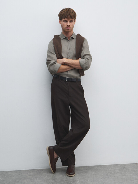 Мужская рубашка MAISON DAVID, Артикул 2024-541, хаки | 4506497. Ракурс 2