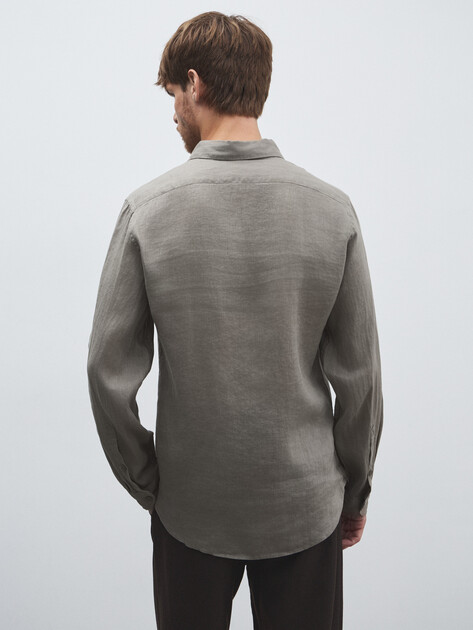 Мужская рубашка MAISON DAVID, Артикул 2024-541, хаки | 4506497. Ракурс 4