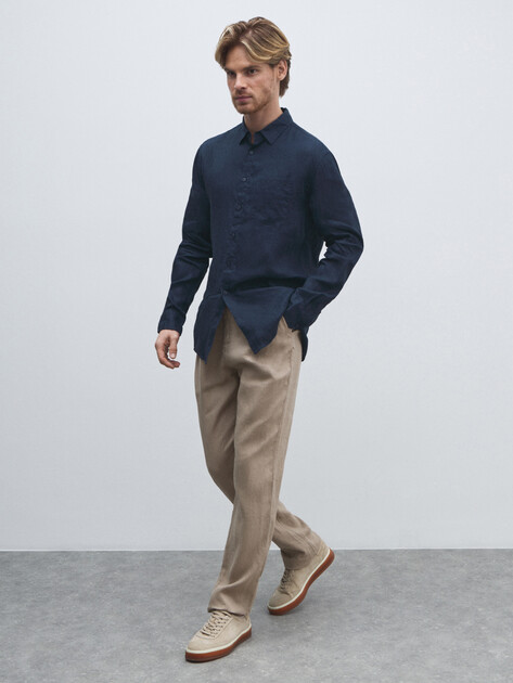 Мужские брюки MAISON DAVID, Артикул 2024-602K, серо-бежевый | 4506751. Ракурс 2 Мужские брюки MAISON DAVID, Артикул 2024-602K, серо-бежевый | 4506751. Ракурс 2