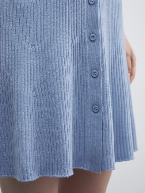 Женское платье-рубашка MAISON DAVID, Артикул FL8732, голубой | 4507118. Ракурс 3